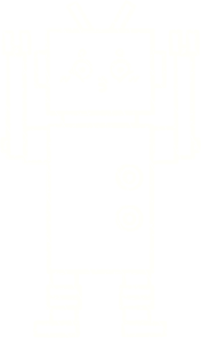 Bir insan tarafından çizilen Çılgın Robot Tebeşiri