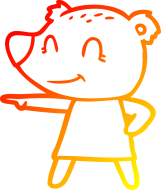 Bir insan tarafından çizilmiş dişi ayı karikatürü.