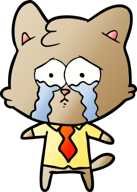 Bir insan tarafından çizilmiş çizgi film kedisi.