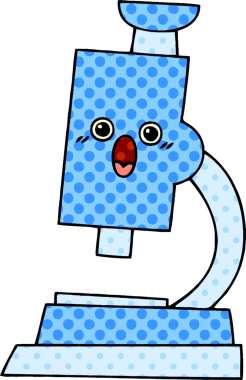 bir insan tarafından çizilmiş mikroskop tarzı çizgi roman