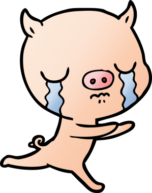 Bir insan tarafından çizilmiş domuz ağlaması.