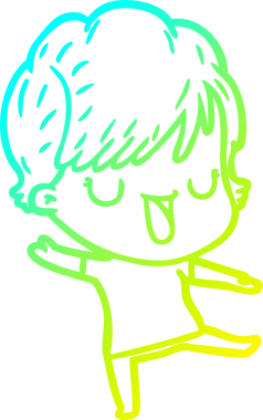 Bir insan tarafından çizilmiş bir karikatür kadın çizimi.