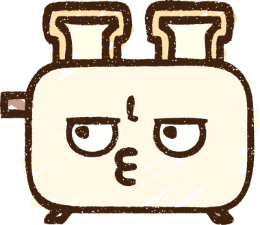 Bir insan tarafından çizilen tost makinesi tebeşiri