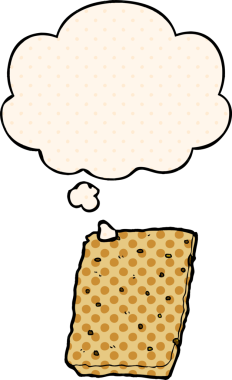 Çizgi roman tarzında bir insan tarafından çizilmiş düşünce balonlu gözleme.