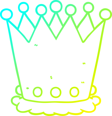 Bir insan tarafından çizilen karikatür kaplamasının soğuk gradyan çizgisi