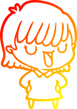 Bir insan tarafından çizilmiş bir karikatür kadın çizimi