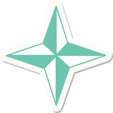 Bir insan tarafından çizilmiş geleneksel bir yıldız stiliyle dövme çıkartması.