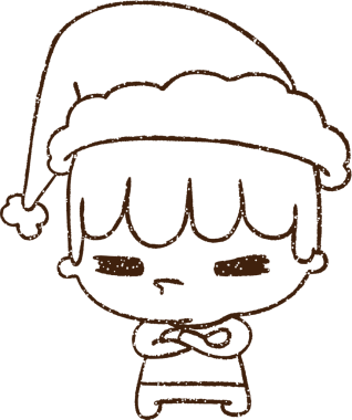 Bir insan tarafından çizilen Noel Çocuğu Kömür Çizimi