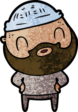 Bir insan tarafından çizilmiş sakallı bir adam.