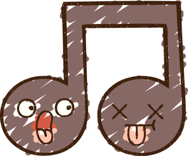 Bir insan tarafından çizilmiş nota tebeşiri.