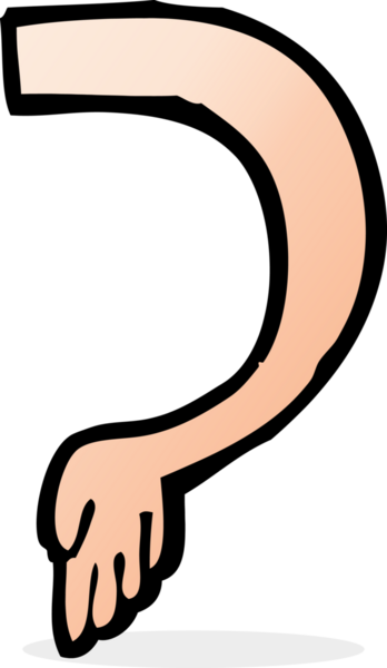 Bir insan tarafından çizilmiş çizgi film kolu