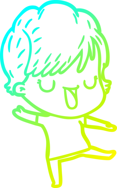 Bir insan tarafından çizilmiş bir karikatür kadın çizimi.