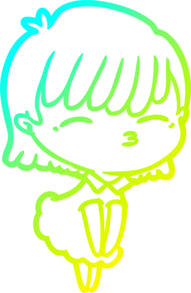 Bir insan tarafından çizilmiş bir karikatür kadın çizimi.