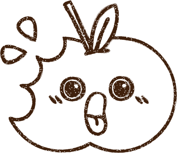 Isırılmış Elma Kömürü Bir insan tarafından çizilmiş