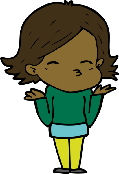 Bir insan tarafından çizilmiş, kafası karışık bir kadın.