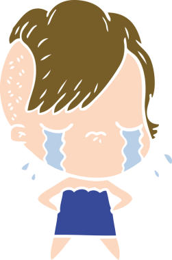 Bir insan tarafından çizilmiş düz renkli karikatür.