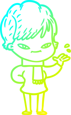 Bir insan tarafından çizilmiş mutlu bir karikatür çizimi.