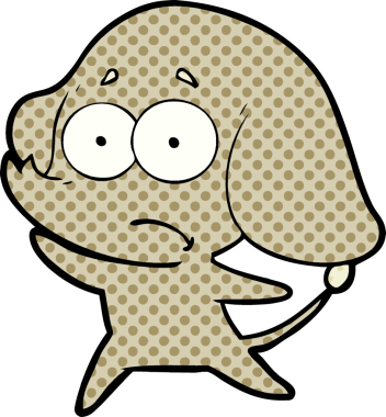 bir insan tarafından çizilmiş belirsiz bir fil.