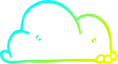 Bir insan tarafından çizilmiş bir kaya parçasının soğuk gradyan çizgisi.