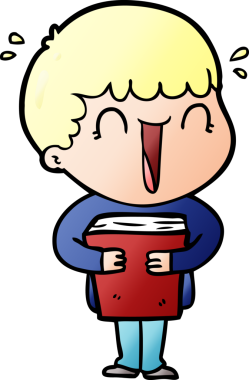 Bir insan tarafından çizilmiş gülen karikatür adamı.