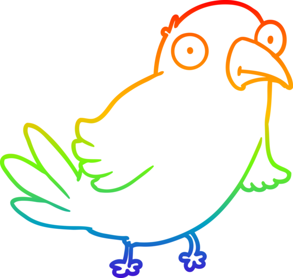 gökkuşağı gradyan çizimi Bir insan tarafından çizilmiş bir çizgi kuş