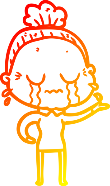 Bir insan tarafından çizilmiş, ağlayan bir karikatür çizimi.