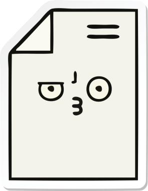 Bir insan tarafından çizilmiş şirin bir kağıt parçası.