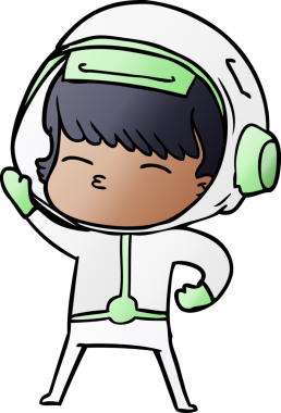 Bir insan tarafından çizilmiş bir astronot.