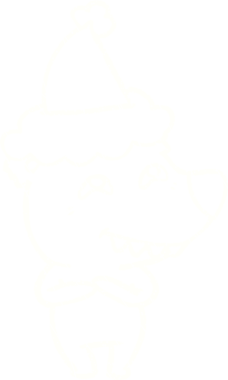 Bir insan tarafından çizilmiş Noel Ayısı Tebeşiri