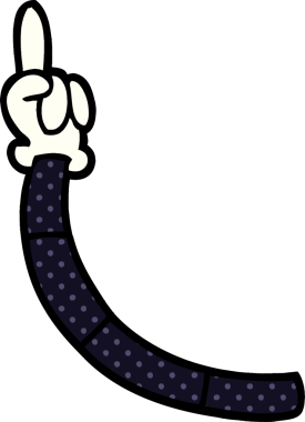 karikatür karalama retro el hareketleri bir insan tarafından çizildi