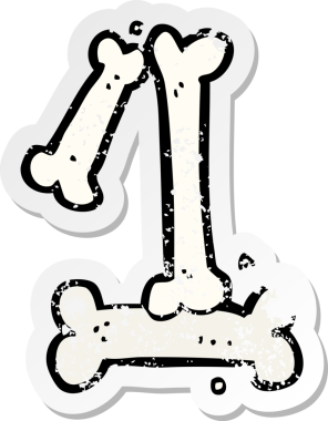 Bir insan tarafından çizilen cadılar bayramı kemik numarasının gerilimli yapıştırması.