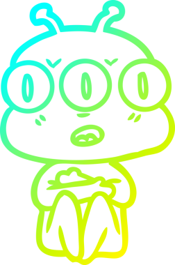 Bir insan tarafından çizilmiş üç gözlü bir karikatür çizimi.