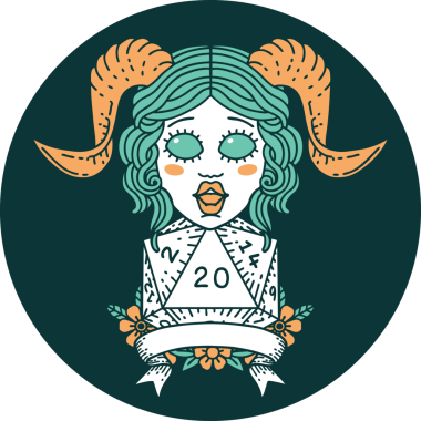 Bir insan tarafından çizilmiş doğal 20 D20 rulo ile bağlanma simgesi