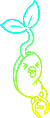 Bir insan tarafından çizilmiş bir karikatür filizlenme çizgisi.