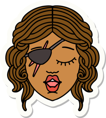 Bir insan tarafından çizilmiş düzenbaz bir karakterin çıkartması.