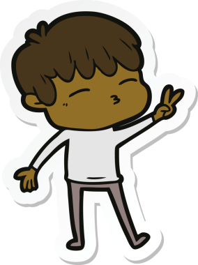 Bir insan tarafından çizilmiş hayal kırıklığına uğramış bir adamın çıkartması.