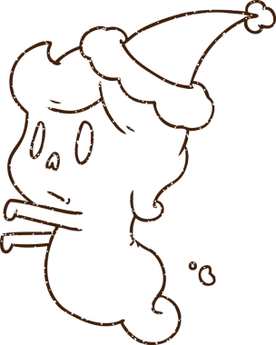 Bir insan tarafından çizilmiş Noel Hayaleti Kömürü