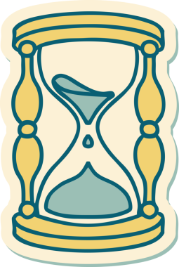 Bir insan tarafından çizilmiş geleneksel bir saat camı dövmesi.