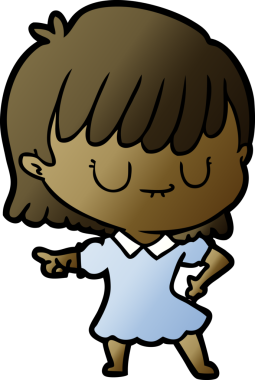 Bir insan tarafından çizilmiş karikatür kadın.