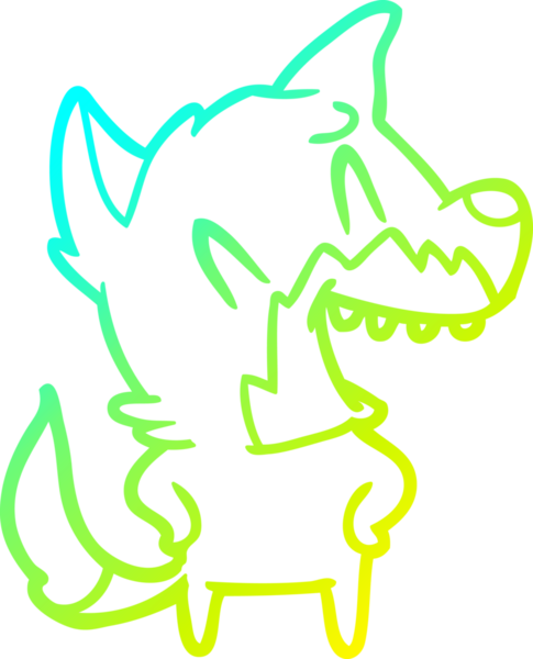 Bir insan tarafından çizilmiş gülen tilki çizgi filmi.