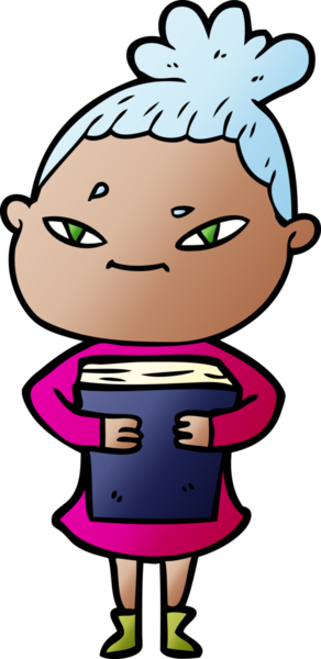 Bir insan tarafından çizilmiş karikatür kadın.