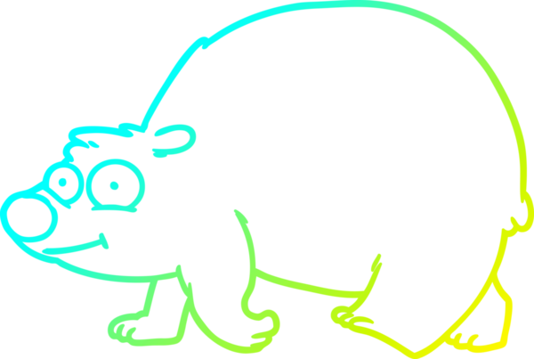 Bir insan tarafından çizilmiş yürüyen bir ayının soğuk gradyan çizgisi