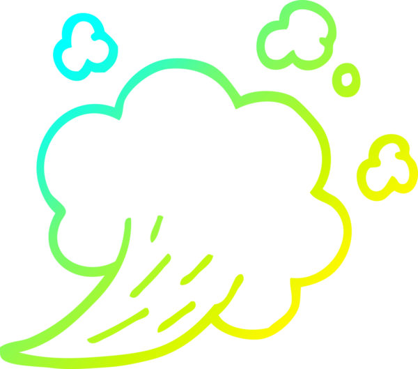 Bir insan tarafından çizilen karikatür ifade baloncuğunun soğuk gradyan çizimi