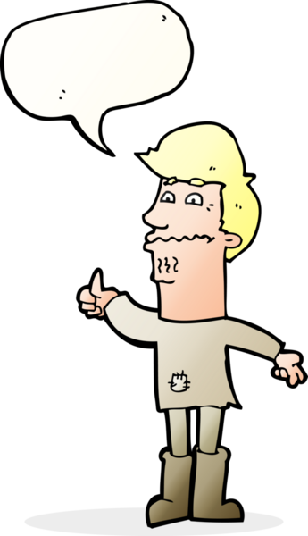 Bir insan tarafından çizilmiş konuşma balonlu sinirli bir adam.