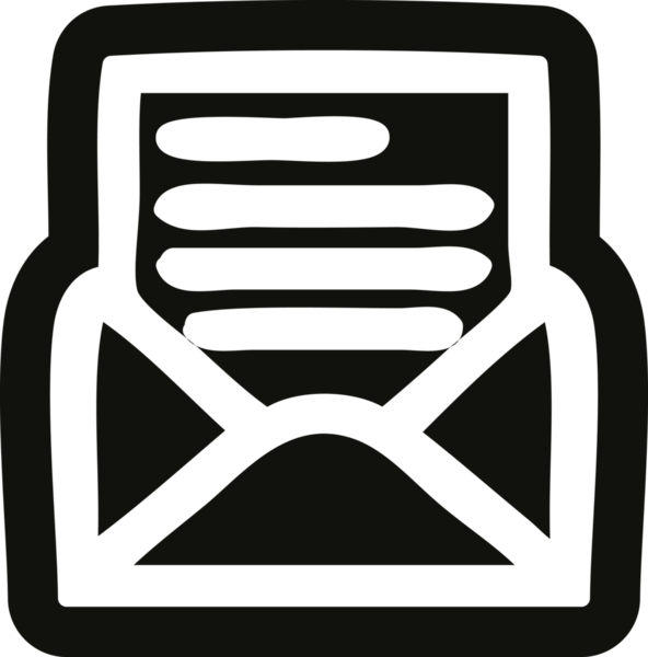 bir insan tarafından çizilmiş zarf harf simgesi