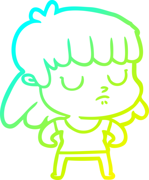 Bir insan tarafından çizilmiş ilgisiz bir karikatür çizimi.