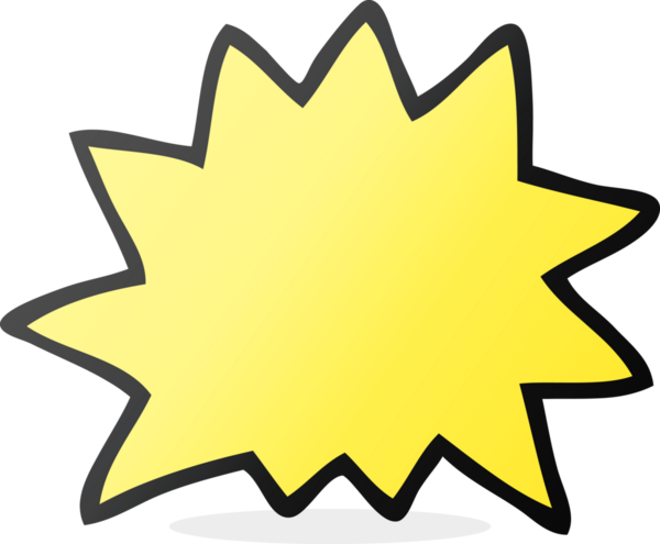 Bir insan tarafından çizilmiş serbest çizim çizgi film patlama sembolü