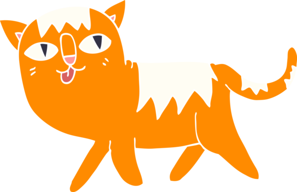 Bir insan tarafından çizilmiş komik bir kedi.