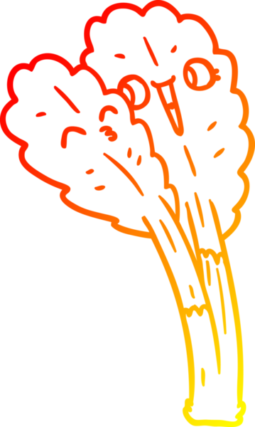 Bir insan tarafından çizilmiş salata yapraklarının sıcak çizgi çizimi