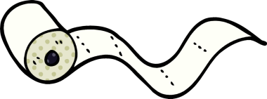 Bir insan tarafından çizilmiş tuvalet kağıdı karalaması.